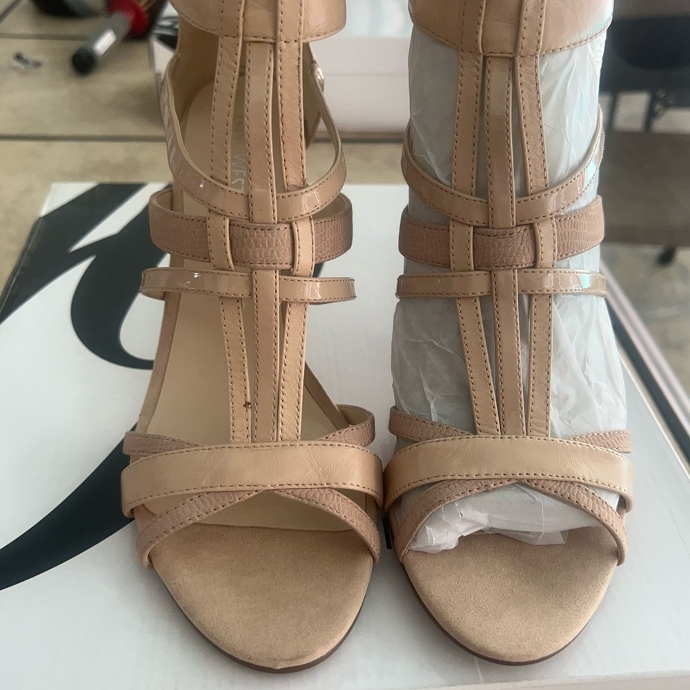Nine West strap heels. New in box. Size 9